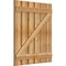 Ekena Millwork Spaced Board-n-Batten Shutters w/Z-Bar, Rough Sawn Western Red Cedar, 34 3/4W x 40H, PR RBS06Z35X040RWR - alternate 5
